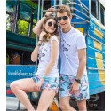 Short Masculino Estampado Floral Confortavel Ajustavel Casual Praia