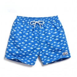 Bermuda Male Bathing Suit Small Fish Print