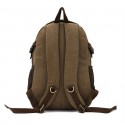 Fashionable Backpack Brown Jeans Buckle Travel and School Unisex