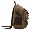 Fashionable Backpack Brown Jeans Buckle Travel and School Unisex