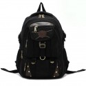 Fashionable Backpack Brown Jeans Buckle Travel and School Unisex