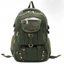 Fashionable Backpack Brown Jeans Buckle Travel and School Unisex