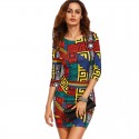 Short Sexy Women's Dress Casual Style Multicolor Long Sleeve