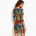 Short Sexy Women's Dress Casual Style Multicolor Long Sleeve