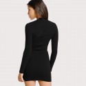 Sexy Dress Basics Female Fashion Winter Style Long Sleeve