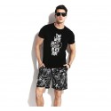 Short Black Sinisto Terror Male in Comfortable Cotton