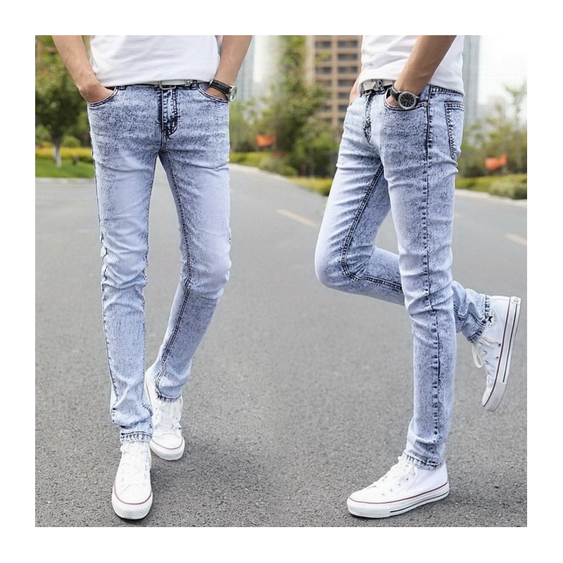 calça masculina jeans sarja colorida slin fit