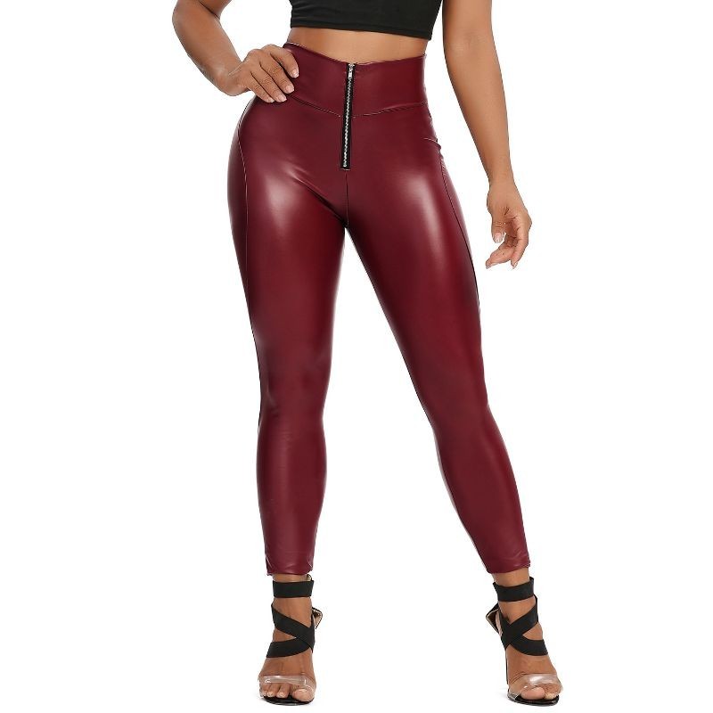 EGSFU Pu Leather Pants Ladies High Waist Slim Tight Leggings Sexy Stretch  Pants Large Size Tights: Buy Online at Best Price in UAE 