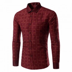 Social Free Shirt Men's Long Sleeve Mandarin Collar Elegant