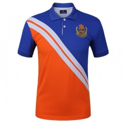 blue and orange polo