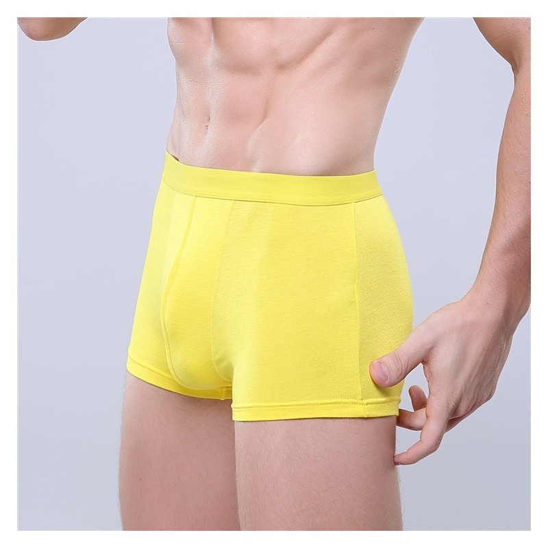 Underwear Yellow Boxer Breathable Fashion Sex Stretchable Fiber - Suldest