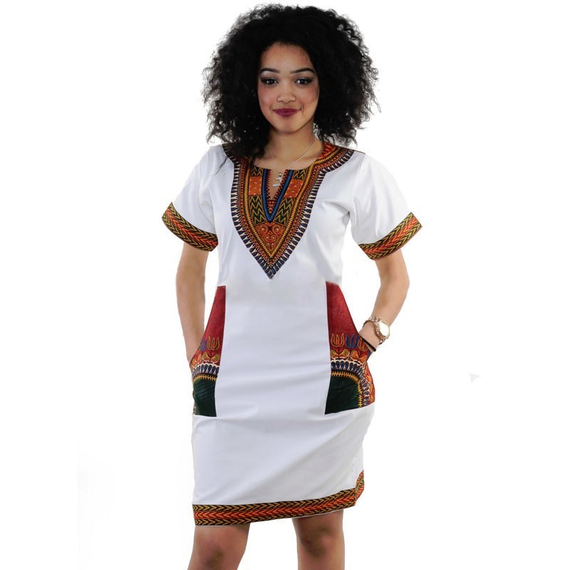 Vestido a-line curto de algodão botão  Casual fashion, Fashion, Latest  african fashion dresses